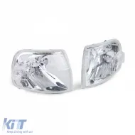 Clear glass front indicator turn signal set for VW Bus T4 GP Caravelle Multivan 1996-2003-image-6327033