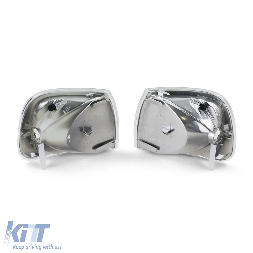 Clear glass front indicator turn signal set for VW Bus T4 GP Caravelle Multivan 1996-2003