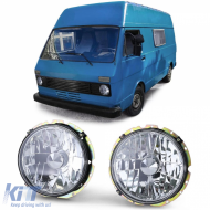 Clear glass headlight H4 chrome for VW LT 28 35 40 45 75-85 - ODHV6013034