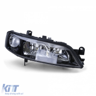 Clear glass headlight H7 H7 black right for Opel Vectra B 99-02