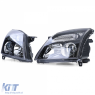 Clear glass headlight set black suitable for Opel Vectra C + Signum 2002-2005-image-6257090
