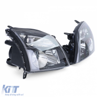 Clear glass headlight set black suitable for Opel Vectra C + Signum 2002-2005-image-6257091