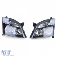 Clear glass headlight set black suitable for Opel Vectra C + Signum 2002-2005-image-6257092