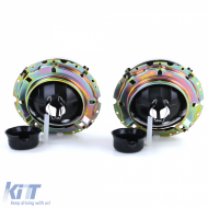 Clear glass headlights black smoke with crosshair for VW T2 73-79 + T3 79-92-image-6209450