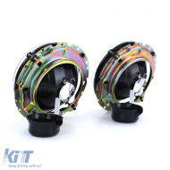 Clear glass headlights black smoke with crosshair for VW T2 73-79 + T3 79-92-image-6209451