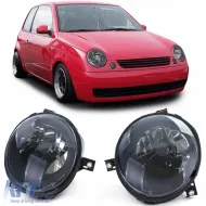 image-56-Clear glass headlights H4 black smoke pair for VW Lupo 98-05