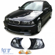 Clear glass indicator set black smoke fits for 3 Series BMW E46 Coupe Convertible 2001-2003 - ODLB6014622