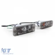 Clear glass indicators with parking light Black Smoke for VW Golf 1 2 Jetta 1 2 Polo 86C-image-6296825