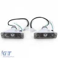 Clear glass indicators with parking light Black Smoke for VW Golf 1 2 Jetta 1 2 Polo 86C-image-6296826