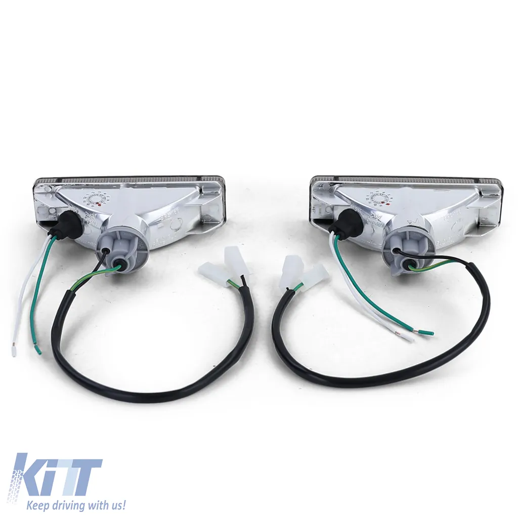 Clear glass indicators with parking light Black Smoke for VW Golf 1 2 Jetta 1 2 Polo 86C