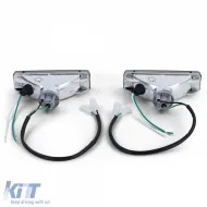 Clear glass indicators with parking light Black Smoke for VW Golf 1 2 Jetta 1 2 Polo 86C-image-6296828