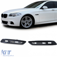 Clear glass LED side indicators black smoke suitable for BMW 5 Series F10 F11 10-13 - ODSB6013197