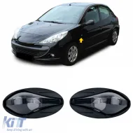 image-50-Clear glass side indicator black for Peugeot 107 206 SW CC 307 407 607 Toyota Aygo
