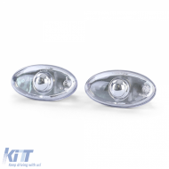 Clear glass side indicator chrome for Peugeot 107 206 SW CC 307 407 607 Toyota Aygo-image-6209505