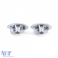 Clear glass side indicator chrome for Peugeot 107 206 SW CC 307 407 607 Toyota Aygo-image-6209508