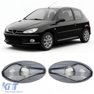 image-46-Clear glass side indicator set chrome for Peugeot 107 206 307 407 607 Partner Expert
