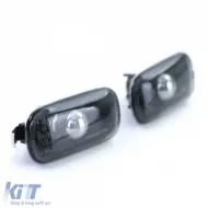 Clear glass side indicators smoke black pair for Audi A3 8P A4 8E B7 A6 4F C6-image-6326745