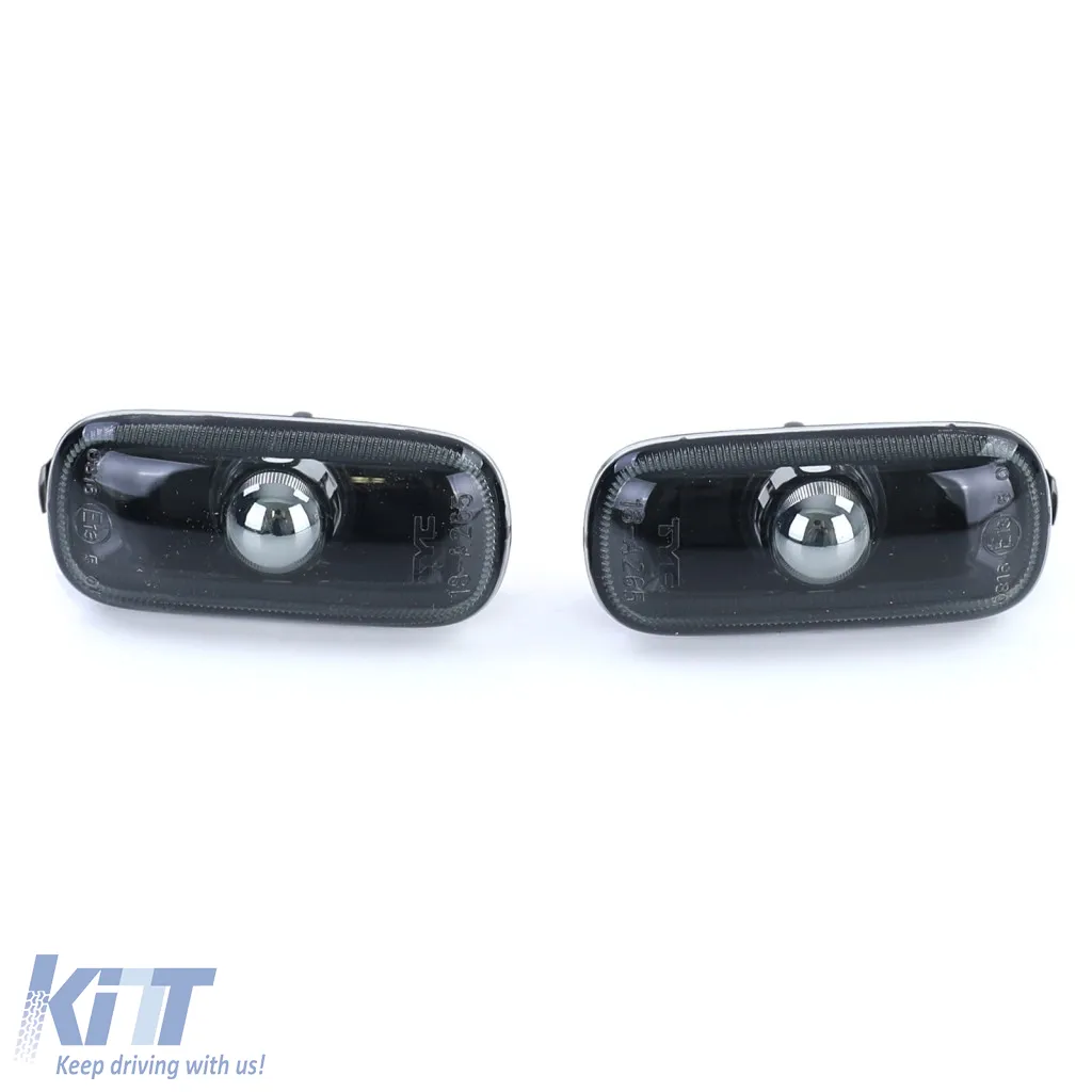 Clear glass side indicators smoke black pair for Audi A3 8P A4 8E B7 A6 4F C6