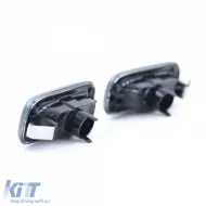 Clear glass side indicators smoke black pair for Audi A3 8P A4 8E B7 A6 4F C6-image-6326748