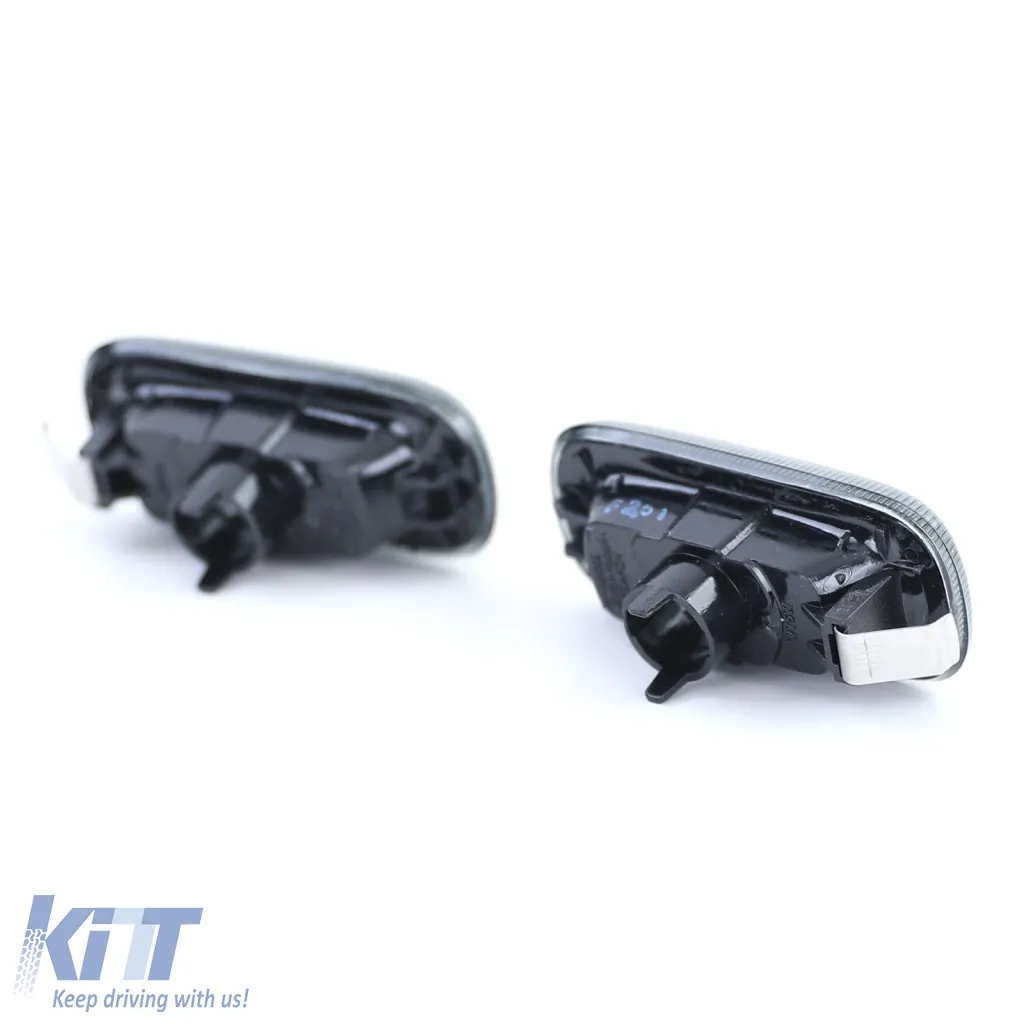 Clear glass side indicators smoke black pair for Audi A3 8P A4 8E B7 A6 4F C6