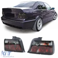 image-18-Clear Glass Tail Lights Black Smoke Set for 3 Series BMW E36 Sedan 1990-1999