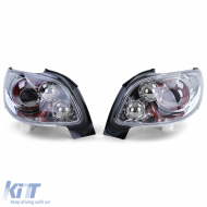 Clear glass tail lights full chrome for Peugeot 206 CC Coupe Cabrio 00-08-image-6258865