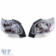 Clear glass tail lights full chrome for Peugeot 206 CC Coupe Cabrio 00-08-image-6258868