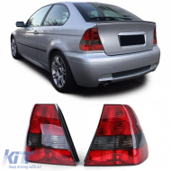 Clear glass tail lights red black suitable for 3 Series BMW E46 Compact 2000-2004
