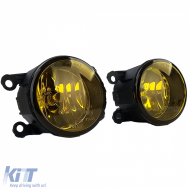 Clear Glass Yellow Fog Light Set for Citroen C1 C4 C5 C6 Xsara C-Crosser-image-6209494
