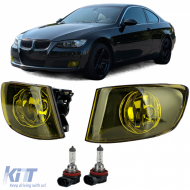 Clear glass yellow fog lights suitable for 3 Series BMW E92 E93 Coupe Convertible - ODFLB6014591