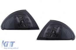 Clignotant LED Avant pour BMW Série 3 E46 Berline Touring 1998-2001 Noir-image-6111360