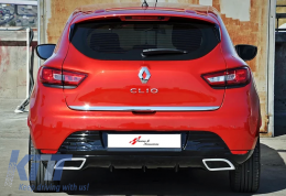 Clio 4 Sport Diffuser + Chromee Exhaust Tips Piano Black Vacuum Plastic / 2012-2019 - DTRBDR6026713