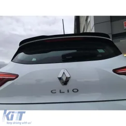 image-32-Clio 5 Max Rear Cap Spoiler Piano Black Vacuum Plastic / 2019 - up