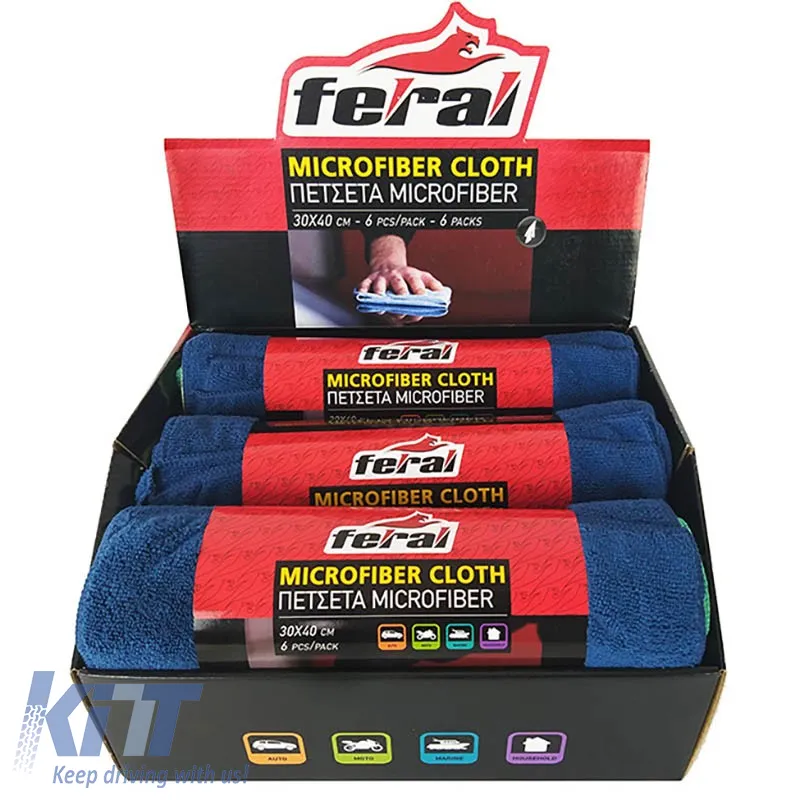 Cloth Microfiber 30x40cm Feral 6 Pcs