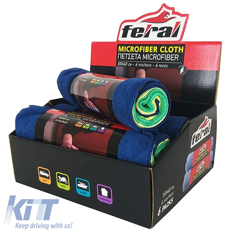 Cloth Microfiber 30x40cm Feral 6 Pcs