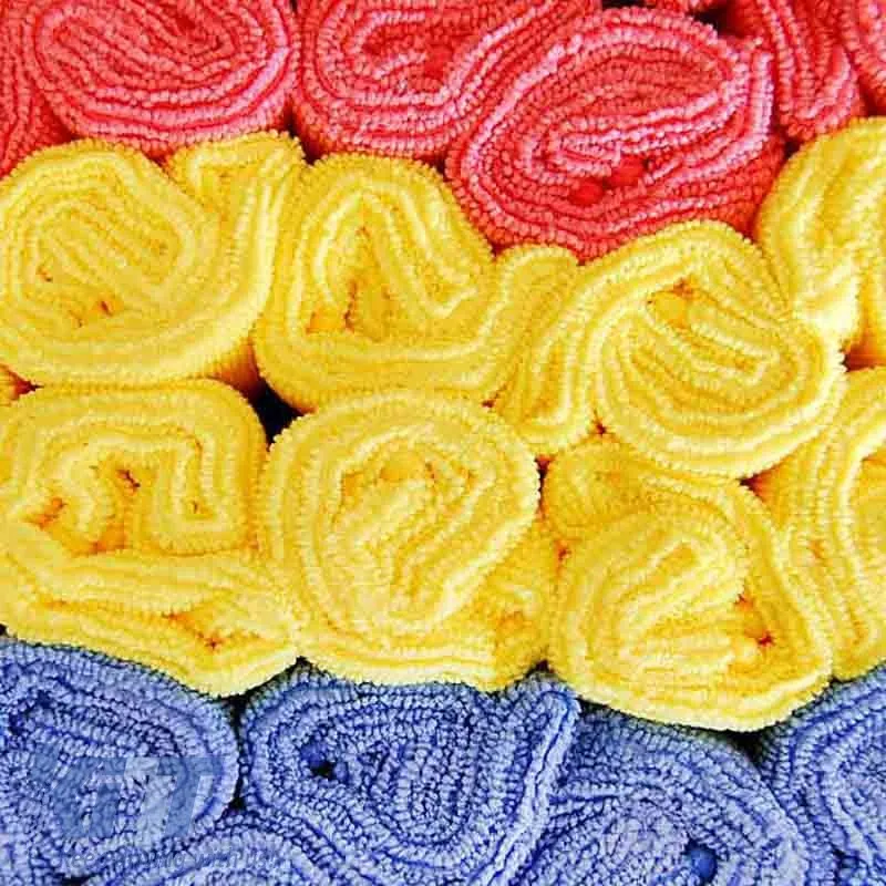 Cloth Microfiber Suitable for General Use V8 Yellow / Pink / Blue 40x40cm 1 Pc