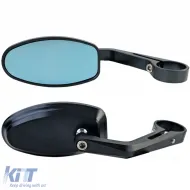 image-13-CNC Bar End Mirror Pair Black Motorcycle Mirror 22mm Cafe Racer Custom