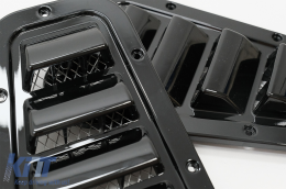 Cofano Vents Presa d'aria Aperture per Defender 90/110/130 1990-2016 Nero Lucido-image-6067645