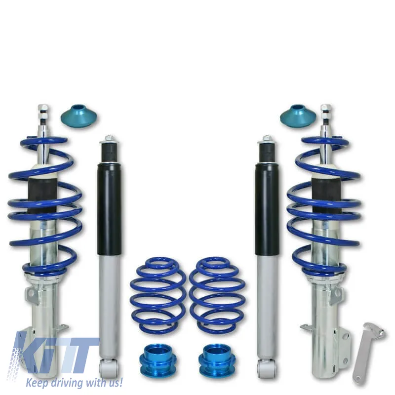 Coilover Kit Blueline suitable for Opel Corsa C 00-06 1.0i 12V, 1.2i 16V, 1.7Di (M10 Screw Rear Coilover) Set 4 Piece