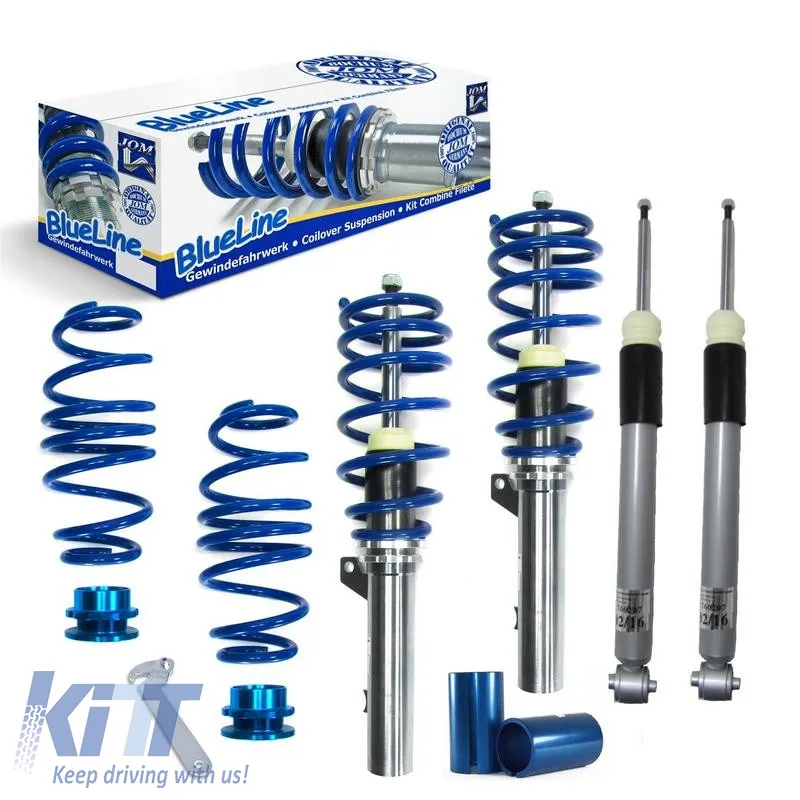 Coilover Kit Blueline suitable for Skoda Octavia (5E5)/ Superb (5E), Seat Leon ST (5F8), VW Golf 7 4 Motion, Touran (5T), Arteon (3H), Passat B8 Variant Only suitable for Multilink Rear Suspension Blu