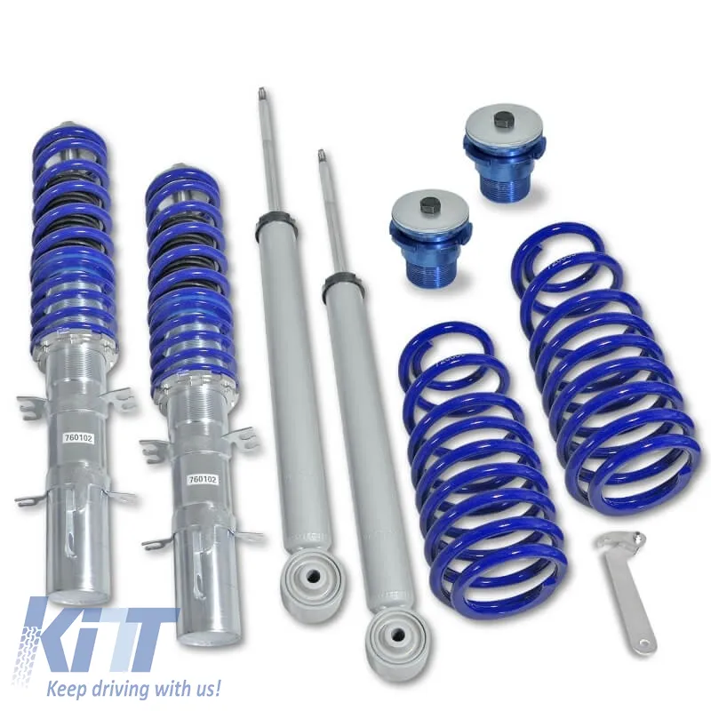 Coilover Kit Blueline suitable for VW Golf 4, Audi A3 8L, Seat Leon 1M, Skoda Octavia 1U Blueline