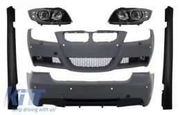 image-3-Complet Body Kit suitable for BMW 3 Series E90 (2005-2008) M-Technik M-Performance Design with Headlights Angel Eyes Black
