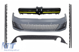 Complet Body Kit suitable for Volkswagen Golf 7 VII 5G (2013-2017) Yellow Insertions - COFGVWG7YFBRDSS