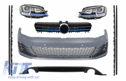 Complet Body Kit suitable for Volkswagen Golf 7 VII (2013-2017) GTE Design Blue Edition - COFGVWG7BHLRDFBSSN