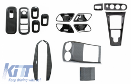 image-79-Complet Kit Interior Frames Decorative suitable for Mercedes A W177 V177 (2018-up) with Rear Armrest Box Air Outlet Trim Cover Carbon Film