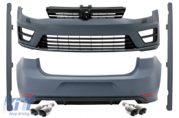 image-56-Complete Body Kit + Exhaust Muffler Tips Quad suitable for VW Golf 7 VII 12+ R R20 Look