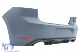 Complete Body Kit + Exhaust Muffler Tips Quad suitable for VW Golf 7 VII 12+ R R20 Look-image-6033868