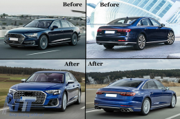 Complete Body Kit suitable for Audi A8 D5 (2018-2021) Upgrade to S8 2022 Design-image-6127554