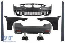 image-31-Complete Body Kit suitable for BMW 3 Series F30 (2011-2019) with Front Fenders and Exhaust Muffler Tips Carbon Fiber EVO II M3 CS Design