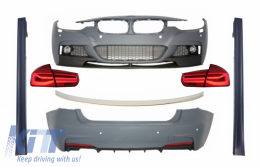 Complete Body Kit suitable for BMW 3 Series F30 (2011-2019) with LED Taillights Dynamic Sequential Turning Light M-Performance Design - COCBBMF30MPTSRC